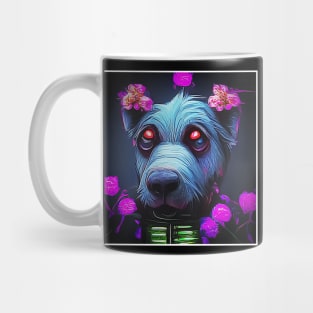 cute cyber punk dog Mug